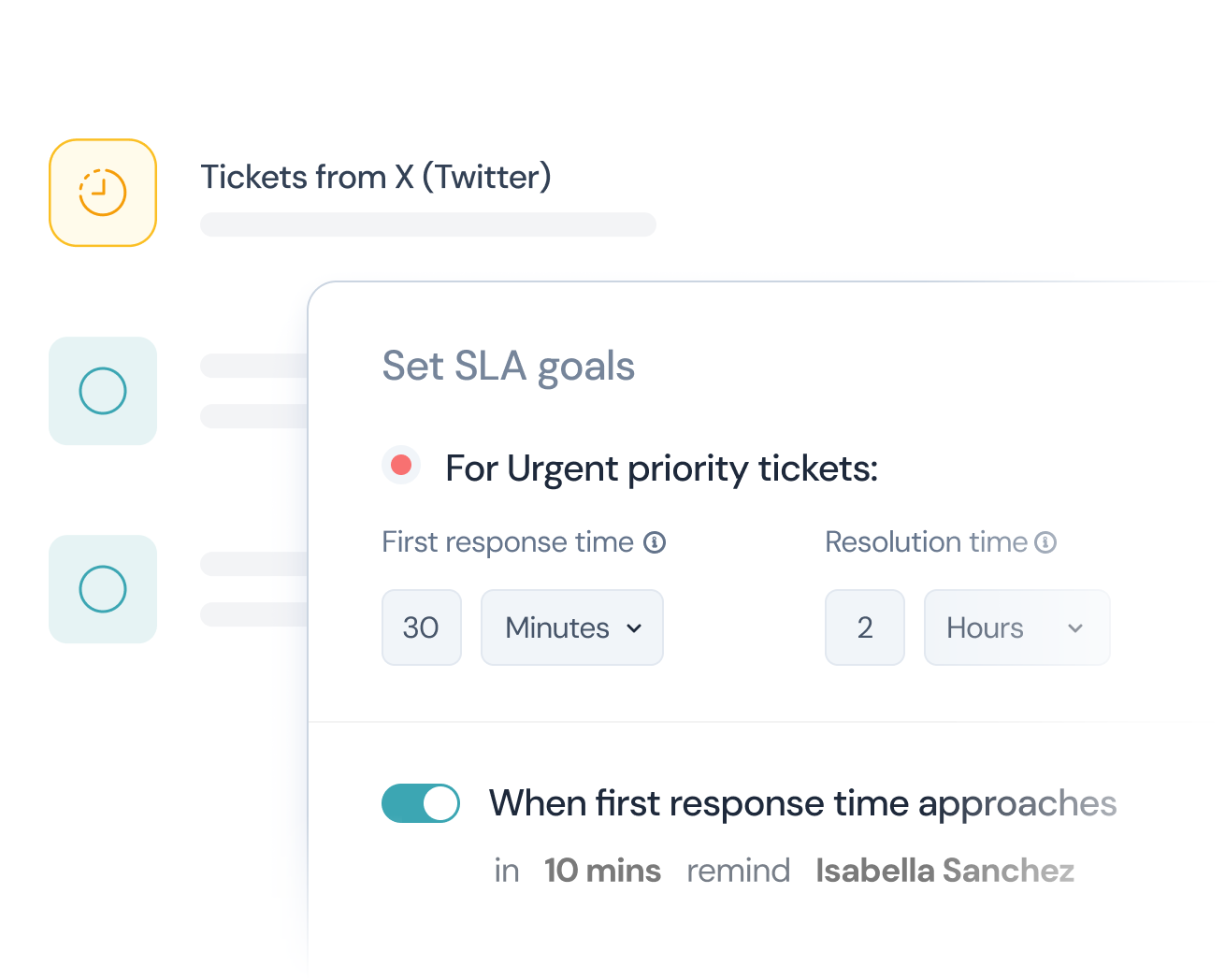 Reglas de SLA y asignación